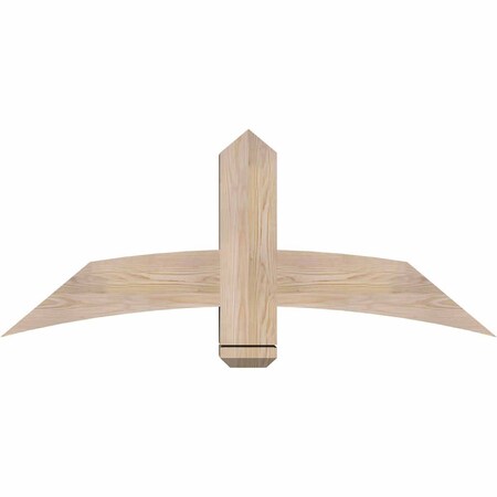 Ekena Millwork Bellingham Smooth Timber Gable Bracket, Douglas Fir, 48"W x 20"H x 5 1/2"D x 5 1/2"F, 10/12 Pitch GBW048X20X0606BEL00SDF